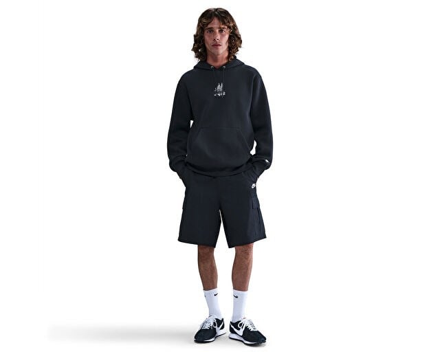 NIKE M NK CLUB BB HDY RUN REISSUE Erkek Günlük Sweatshirt HV1216-010 Siyah