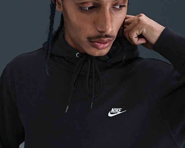 NIKE M NK CLUB BB PO HOODIE Erkek Günlük Sweatshirts FN3859-010 Siyah
