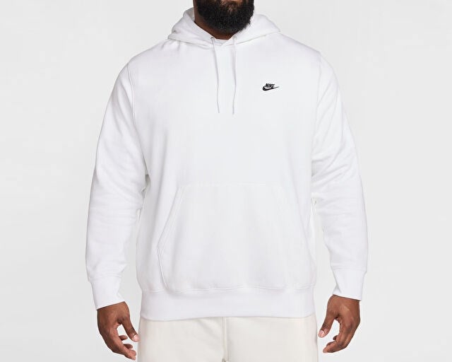 NIKE M NK CLUB BB PO HOODIE Erkek Günlük Sweatshirts FN3859-100 Beyaz