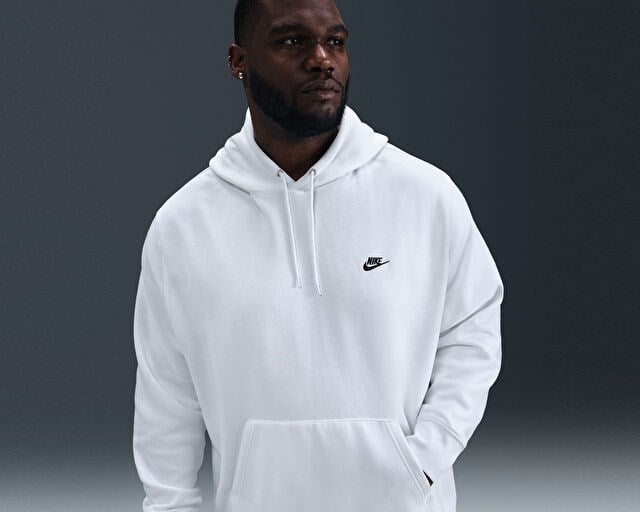 NIKE M NK CLUB BB PO HOODIE Erkek Günlük Sweatshirts FN3859-100 Beyaz