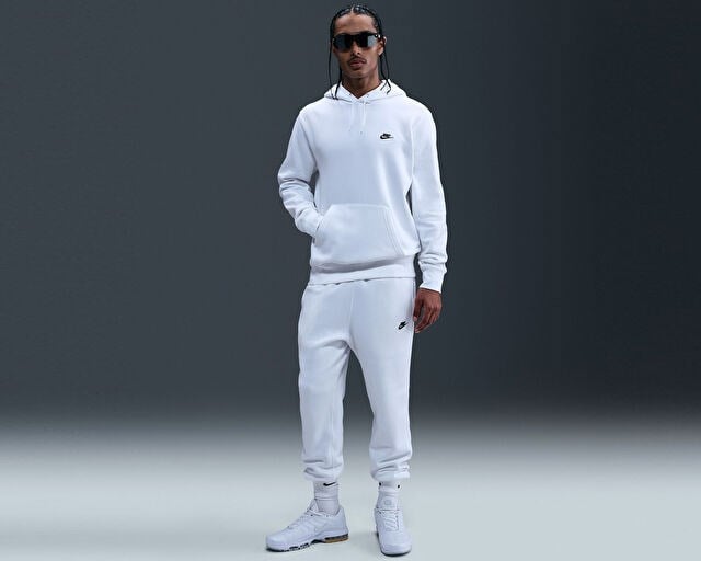 NIKE M NK CLUB BB PO HOODIE Erkek Günlük Sweatshirts FN3859-100 Beyaz