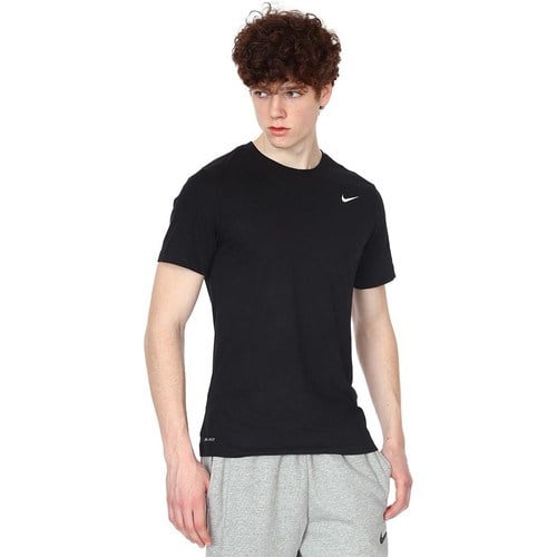 Nike M Nk Df Tee Dfc Crew Solid Erkek Siyah T-shirt Rahat Kesim ve Günlük Kullanım için Uygun  AR6029-010