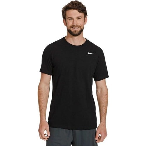 Nike M Nk Df Tee Dfc Crew Solid Erkek Siyah T-shirt Rahat Kesim ve Günlük Kullanım için Uygun  AR6029-010
