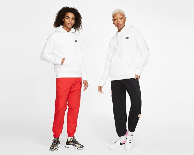 NIKE M NSW CLUB HOODIE PO BB Erkek Günlük Sweatshirts BV2654-100 Beyaz