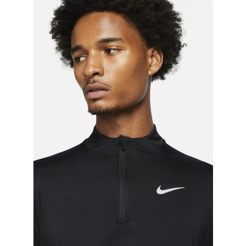 Nike Siyah - Gri - Gümüş Erkek Dik Yaka Sweatshirt DD4756-010 M Nk Df Elmnt Top Hz