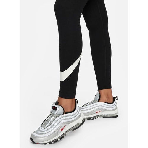 Nike Siyah - Gri - Gümüş Kadın Dar Paça Slim Fit Tayt DV7795-010 W Nsw Nk Clsc Gx Hr Tght