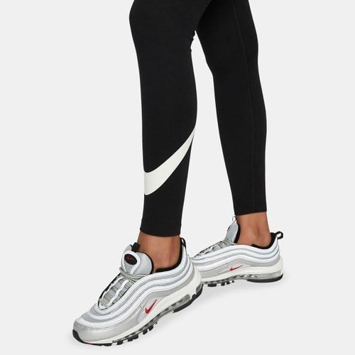 Nike Siyah - Gri - Gümüş Kadın Dar Paça Slim Fit Tayt DV7795-010 W Nsw Nk Clsc Gx Hr Tght