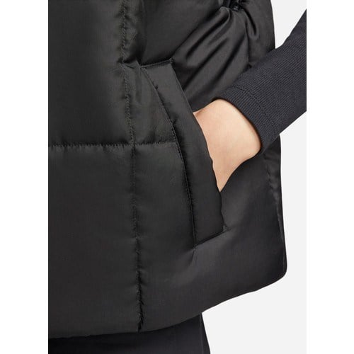 Nike Siyah - Gri - Gümüş Kadın Dik Yaka Regular Fit Yelek FB7679-010 W Nsw Tf Thrmr Clsc Vest