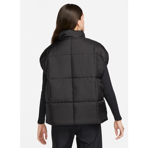 Nike Siyah - Gri - Gümüş Kadın Dik Yaka Regular Fit Yelek FB7679-010 W Nsw Tf Thrmr Clsc Vest