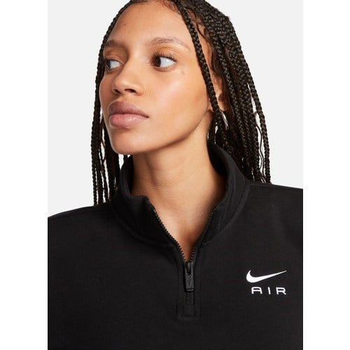 Nike Siyah - Gri - Gümüş Kadın Yuvarlak Yaka Regular Fit Uzun Kollu T-Shirt FB8067-010 W Nsw Aır Flc Top