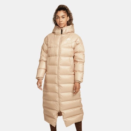 Nike Sportswear Club Kadın Bej Parka Kaz Tüyü Dolgu
