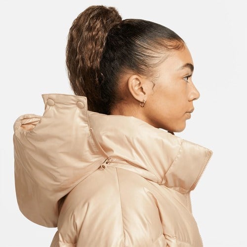 Nike Sportswear Club Kadın Bej Parka Kaz Tüyü Dolgu