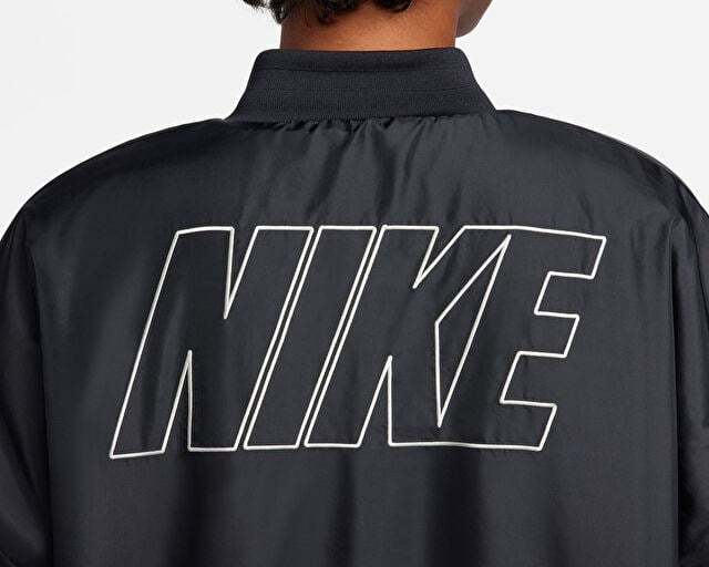 NIKE SPORTSWEAR Kadın Günlük Çift Taraflı Bomber Ceket FB8692-010 Siyah