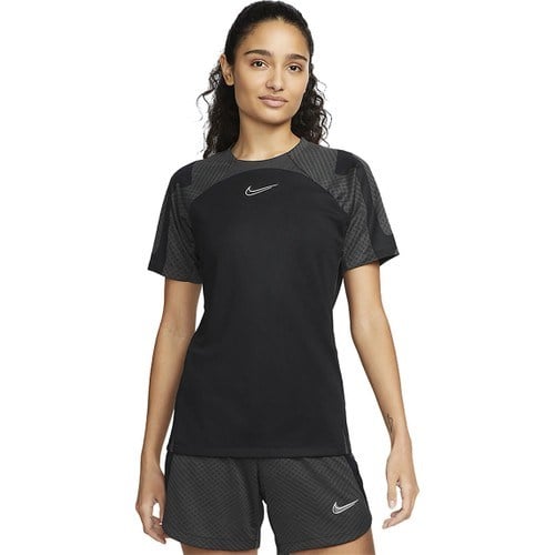 Nike Strike Dri Fit Kadın Siyah Yuvarlak Yaka Tişört