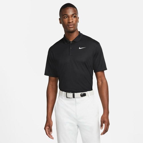 Nike Victory Golf Dri Fit Erkek Siyah Klasik Yaka Polo Tişört