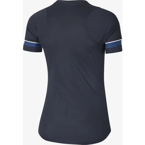 Nike W Academy 21 Kadın Tişört  CV2627-453 Lacivert Rahat Kesim Günlük Kullanım için Uygun