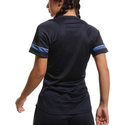 Nike W Academy 21 Kadın Tişört  CV2627-453 Lacivert Rahat Kesim Günlük Kullanım için Uygun
