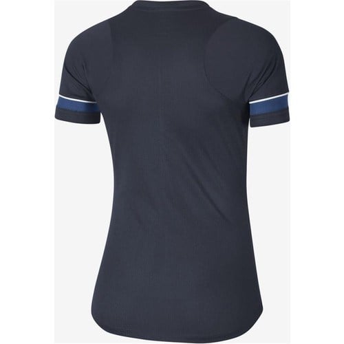 Nike W Academy 21 Kadın Tişört  CV2627-453 Lacivert Rahat Kesim Günlük Kullanım için Uygun