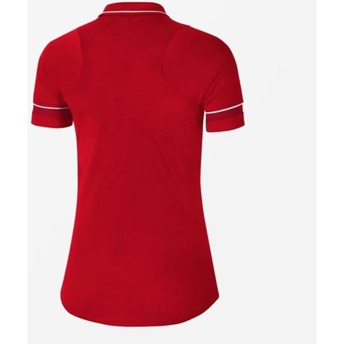 Nike W Academy 21 Polo CV2673-657 Kırmızı Kadın Polo Yaka Tişört