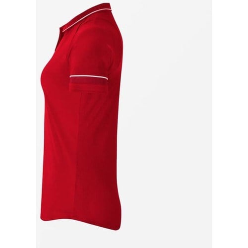 Nike W Academy 21 Polo CV2673-657 Kırmızı Kadın Polo Yaka Tişört