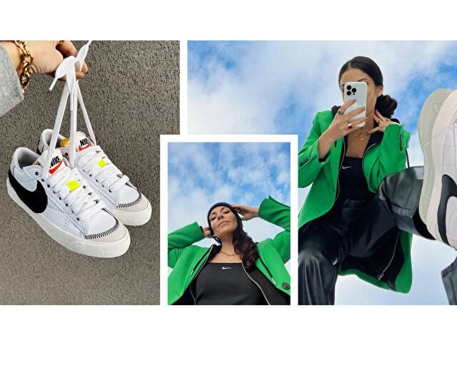 NIKE W BLAZER LOW '77 JUMBO Unisex Günlük Ayakkabı DQ1470-101 Beyaz