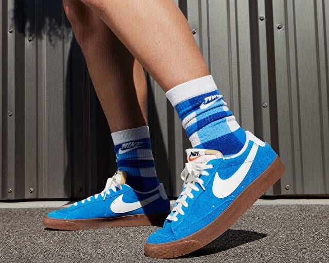 NIKE W BLAZER LOW '77 VNTG Unisex Günlük Ayakkabı FQ8060-400 Mavi