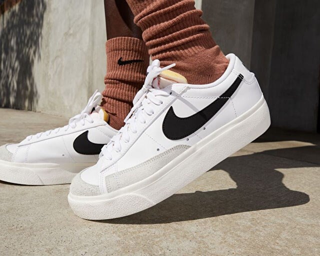 NIKE W BLAZER LOW PLATFORM Unisex Günlük Ayakkabı DJ0292-101 Beyaz