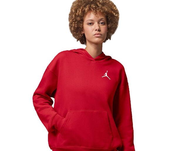 NIKE W JOORDAN JUMPMAN FLC PO 2 Kadın Günlük Sweatshirts IR0346-687 Kırmızı