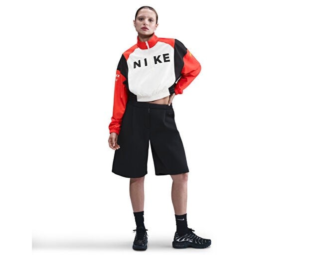 NIKE W NSW CLSSC WVN REMIX LTWT PO Kadın Günlük Çeyrek Fermuarlı Ceket IH8478-133 Beyaz