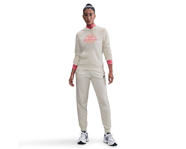 NIKE W NSW CLUB FLC GX STD PO HDY Kadın Günlük Sweatshirt IH8496-133 Beyaz