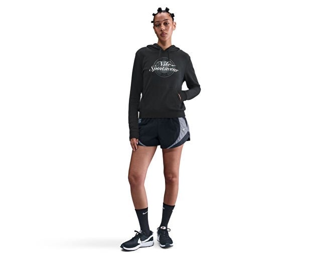 NIKE W NSW CLUB FLC GX STD PO HDY Kadın Günlük Sweatshirt IH8496-010 Siyah