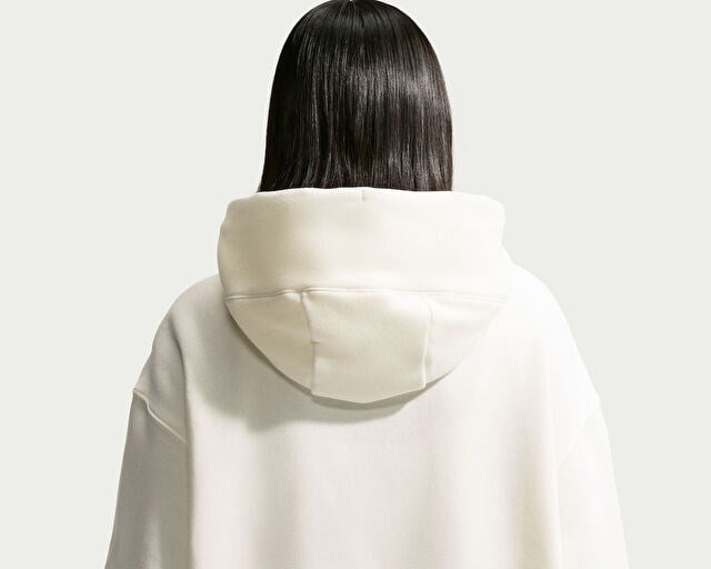 NIKE W NSW PHNX FLC OS GFX HDY Kadın Günlük Sweatshirts IR1735-133 Beyaz