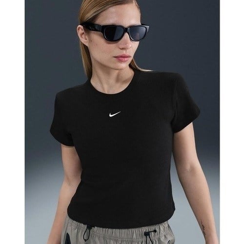 Nike W Nsw Rıb Tght Ss Tee Siyah Tshirt