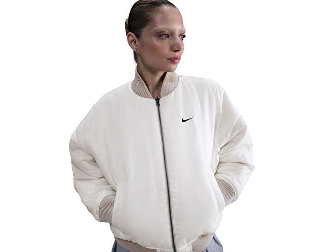 NIKE W NSW RVRSBL BOMBER JKT Kadın Günlük Ceket (Çift Taraflı) HV2812-072 Siyah