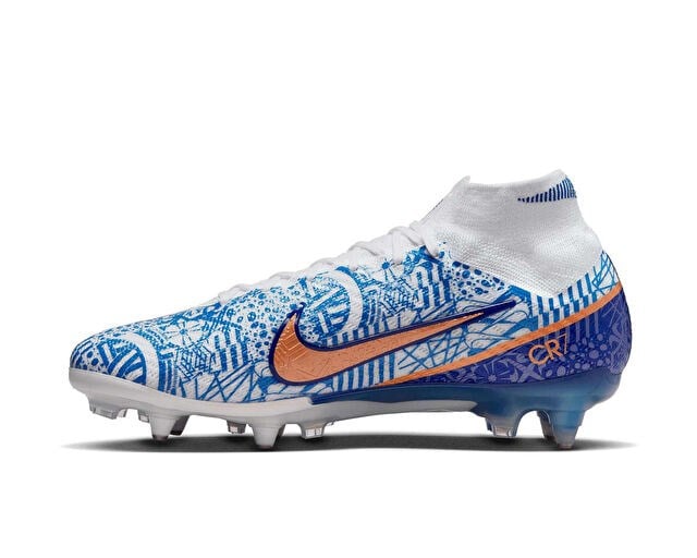 NIKE ZM SUPERFLY 9 ELITE CR7 SGPRAC Erkek Islak / Yumuşak Çim Zemin Kramponu DQ5294-182 Beyaz