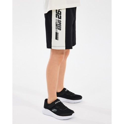 Skechers B 2 Yard Fleece Sweatshort Büyük Erkek Çocuk Siyah Şort SK2510075-001