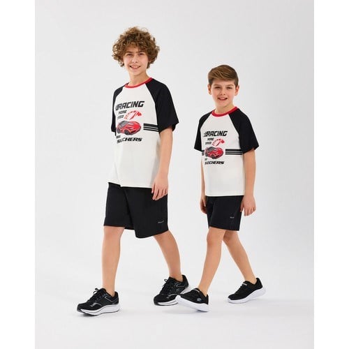 Skechers B 2 Yard Fleece Sweatshort Büyük Erkek Çocuk Siyah Şort SK2510075-001