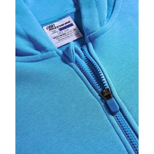 Skechers B Essentials Fullzip Hoodie Sweatshirt Büyük Erkek Çocuk Mavi Sweatshirt SK232081-315