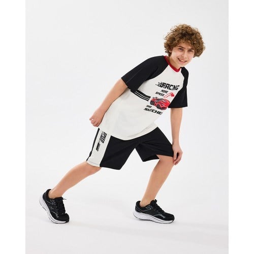 Skechers B Graphic Tee T-Shirt Büyük Erkek Çocuk Offwhite Tshirt Sk2510038-102