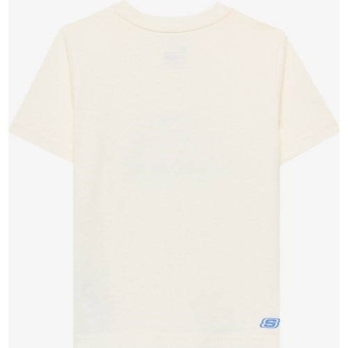 Skechers B Short Sleeve Regular Fit T-Shirt Büyük Erkek Çocuk Offwhite Tshirt Sk2510102-102