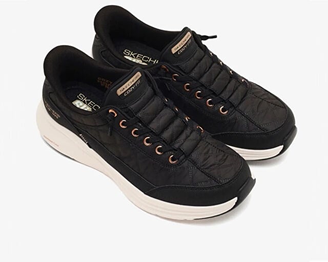 SKECHERS CONTOUR FOAM - GOLDEN HOUR Kadın Günlük Ayakkabı 150413-BKRG Siyah