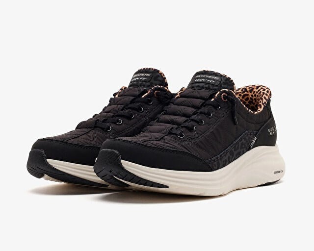SKECHERS CONTOUR FOAM-LEOPARD DREAM Kadın Günlük Ayakkabı 150419-BLK Siyah