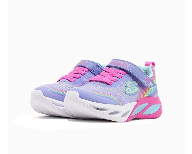 SKECHERS COSMIC GLOW RAINBOW BEAM Çocuk Günlük Işıklı Ayakkabı 303709L-LVMT Mor