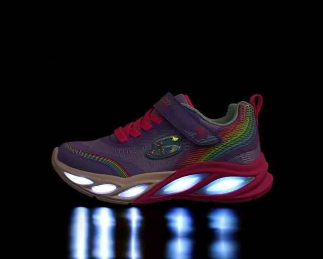 SKECHERS COSMIC GLOW RAINBOW BEAM Çocuk Günlük Işıklı Ayakkabı 303709L-LVMT Mor