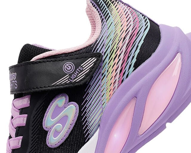 SKECHERS COSMIC GLOW RAINBOW BEAM Çocuk Günlük Işıklı Ayakkabı 303709L-BKMT Siyah