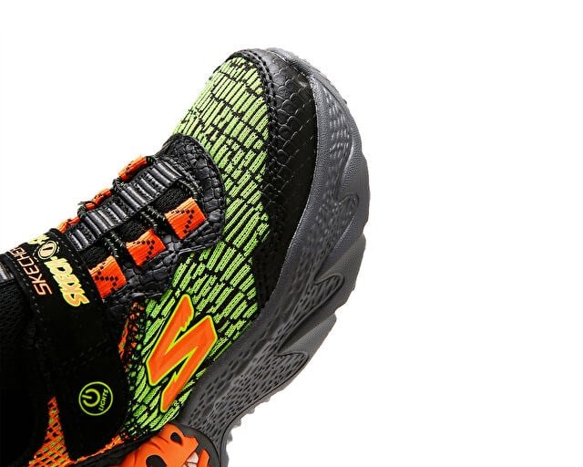 SKECHERS DINO - LIGHTS Çocuk Günlük Işıklı Ayakkabı 400615L-BKOR Siyah