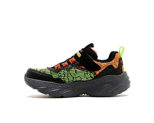 SKECHERS DINO - LIGHTS Çocuk Günlük Işıklı Ayakkabı 400615L-BKOR Siyah