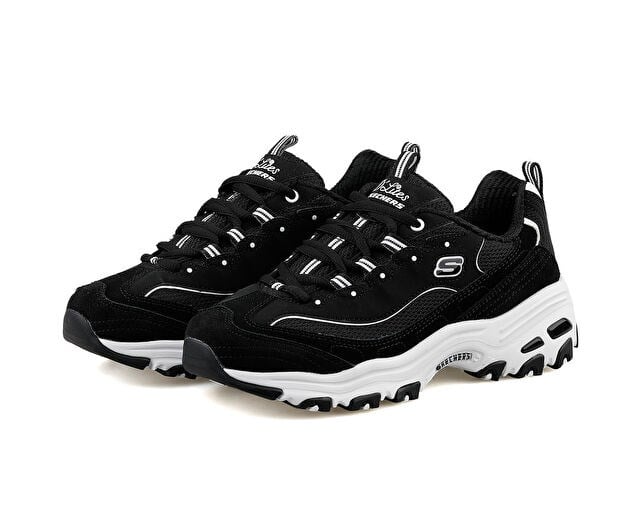 SKECHERS D'LITES MARCH FORWARD Kadın Günlük Ayakkabı 13148-BKW Siyah