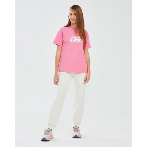 Skechers Essential G Jogger Sweatpant Büyük Kız Çocuk Beyaz Eşofman Altı SK232075-102