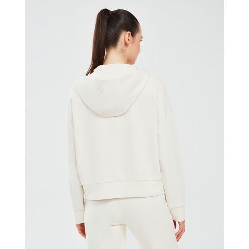 Skechers Essential W Full Zip Hoodie Sweatshirt Kadın Beyaz Sweatshirt S232242-102